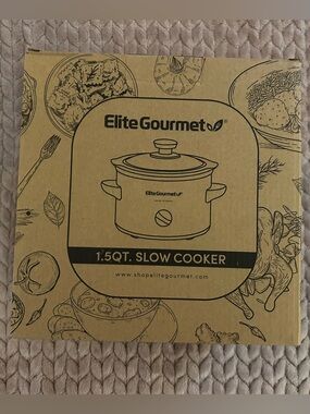 New Elite Gourmet 1.5Qt. Mini Slow Cooker CROCKPOT Stainless / Black Crock